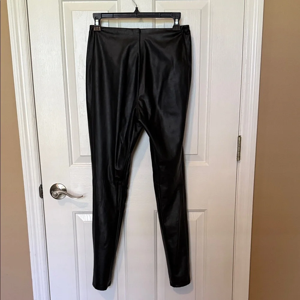 Black Faux Leather Look Leggings